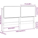 vidaXL Tapecirano vzglavje z vzglavjem Rjava in temno siva 140 cm | Shoptok.si