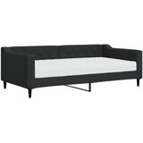  Dnevni krevet s madracem crni 90 x 190 cm od tkanine Slike