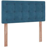 vidaXL Otomanski posteljni okvir z vzmetnico moder 90x200 cm žamet | Shoptok.si
