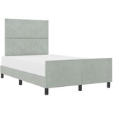 vidaXL Okvir kreveta Svjetlosiva 120x190 cm Baršun | shoptok.hr