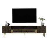Hanah home tv polica Dekolp3 walnut gold