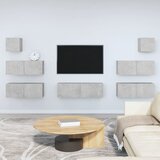 vidaXL 7-dijelni set TV ormarića siva boja betona konstruirano drvo Cijene