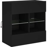  Zidni TV ormarić s LED svjetlima crni 58,5x30x60,5 cm | shoptok.hr