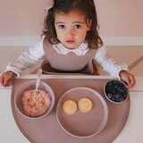Eeveve® silikonska podloga za hranjenje marble powder blush | shoptok.hr