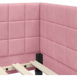  Kutni okvir kreveta Ružičasta 80 cm x 200 cm Baršun | shoptok.hr