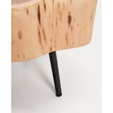 Kave Home Okrogla klubska mizica z mizno ploščo iz akacije v naravni barvi 49x47 cm Tavine – | Shoptok.si