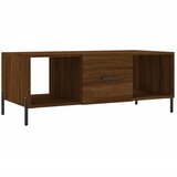 Maison Chic Klubska mizica - kavna mizica - Nizka mizica rjavi hrast 102x50x40 cm inženirski les, (21755048) | Shoptok.si