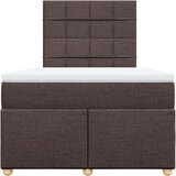  Krevet s oprugama i madracem tamnosmeđi 120 x 200 cm od tkanine | shoptok.hr