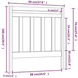  Uzglavlje za krevet crno 95 x 4 x 100 cm od masivne borovine | shoptok.hr