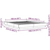  Okvir za krevet bijeli 160x200 cm konstruirano drvo | shoptok.hr