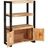  Polica s Vrata Smeđa Čvrsto Grubo Mango Drvo i Metal | shoptok.hr