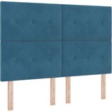  LED Box Spring Krevet Tamno plava 140 x 190 cm Baršun | shoptok.hr