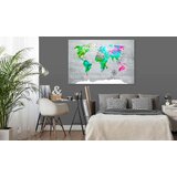  Slika na plutenoj podlozi - Green Paradise [Cork Map] 60x40 | shoptok.hr