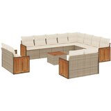  13-dijelni set vrtnih sofa s jastucima poliratan Bež | shoptok.hr