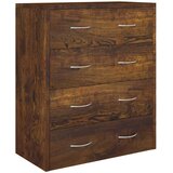  Komoda s 4 ladice 60 x 30,5 x 71 cm boja dimljenog hrasta | shoptok.hr