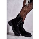 Gemre PJ1 Warm Suede Lace Up Boots Black Ritta | shoptok.hr