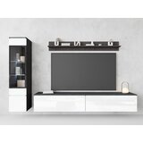 P & B Dnevni Regal Vera, Antracit, Bela, 3-Delno, Led | Shoptok.si
