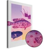  Slika - Fish in Pastels - Stylized Fish Against Gradient Shapes 20x30 Premium Print | shoptok.hr