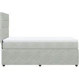 Box spring krevet s madracem svjetlosivi 80 x 200 cm baršunasti | shoptok.hr