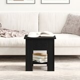 vidaXL Klubska miza Črna Oreh 40x40x42 cm Inženirski les, (22009727) | Shoptok.si