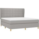  Box spring postelja z vzmetnico svetlo siva 180x200 cm blago, (20846818) | Shoptok.si