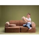 Wigiwama Smeđi dječji kauč od samta 132 cm Settee – | shoptok.hr