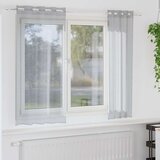 Voile zavjesa 2 pcs Tamno siva 175 x 140 cm Poliester Cijene