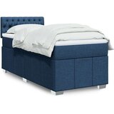 vidaXL Box spring postelja z vzmetnico modra 100x200 cm blago, (21307684) | Shoptok.si