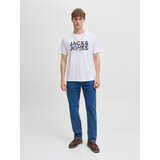 Jack & Jones Majica 'JJGeplas' modra / oranžna / črna / bela | Shoptok.si