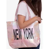 SHELOVET Large fabric bag for women pink