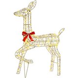 vidaXL Obitelj jelena 3 pcs Topla bijela 128 cm PET | shoptok.hr