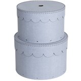 Bigso Box of Sweden Svetlo sive kartonaste škatle s pokrovom za shranjevanje v kompletu 2 ks ø 26x17,5 cm Wilma – | Shoptok.si