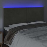  Uzglavlje tamnosivo 200x5x118/128 cm baršunasto | shoptok.hr
