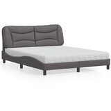  Krevet s madracem Hvar sivi 160 x 200 cm od umjetne kože | shoptok.hr