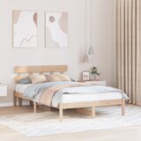 vidaXL smeđi krevetni okvir s uzglavljem 120x190 cm od punog borovog drveta | shoptok.hr
