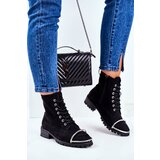 Boto Women's Boots Lu Boo Black Suede Workers with Steel Frame Jacksy | ePonuda.com