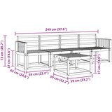  Set vanjskih sofa 5 kom. Bijela Čvrsto drvo akacije | shoptok.hr