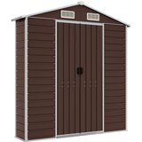  Vrtna kućica smeđa 191x215x198 cm pocinčani čelik | shoptok.hr