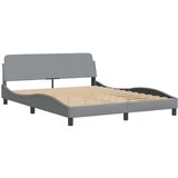  Okvir kreveta s LED svjetlima svjetlosivi 160x200 cm od tkanine | shoptok.hr