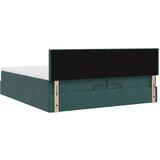 vidaXL Okvir kreveta s madracima tamnozeleni 200x200cm baršunasti - Tamnozelena 200 x 200 cm Gladak dizajn | shoptok.hr