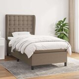  Box spring postelja z vzmetnico taupe 100x200 cm blago Cene