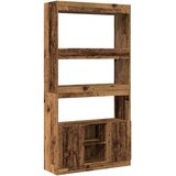  Visoka komoda boja staro drvo 92x33x180 cm konstruirano drvo | shoptok.hr