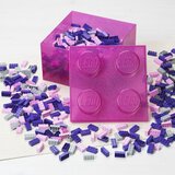 Lego kutija za odlaganje sa poklopcem (4): Svetlucavo roze | Eponuda.com