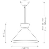  Alora Mood ALM-HALSTON-P-M-GD - Luster na štangu HALSTON 1xE27/60W/230V zlatna | Eponuda.com