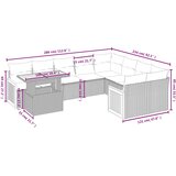  10-dijelni set vrtnih sofa od poliratana s jastucima sivi | shoptok.hr