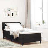  s opruga kutije s uzglavljem Crna 100 x 200 cm Baršun | shoptok.hr
