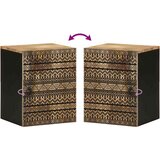  Kupaonski viseći ormarić crni 38x33,5x48 cm Puno drvo Mango | shoptok.hr