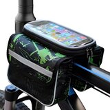 AVIZAR Vodoodporen nosilec za pametni telefon za kolo z okvirno torbico, Črna / Zelena, (5000192517) | Shoptok.si