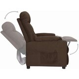  Fotelja na podizanje od tkanine tamnosmeđa - Tamno smeđa 1 | shoptok.hr
