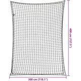 vidaXL Mreža za prikolico z elastično vrvjo črna 4x3 m PP | Shoptok.si